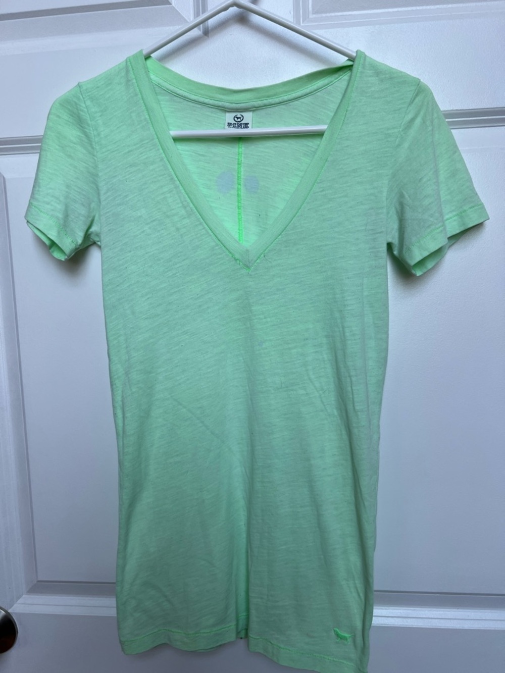 PINK Victorias Secret Light Green V-Neck Women’s Tee